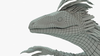 Pyroraptor 3D Model Rigged Basemesh