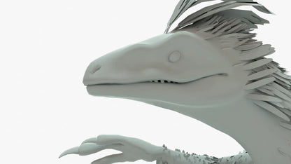 Pyroraptor 3D Model Rigged Basemesh