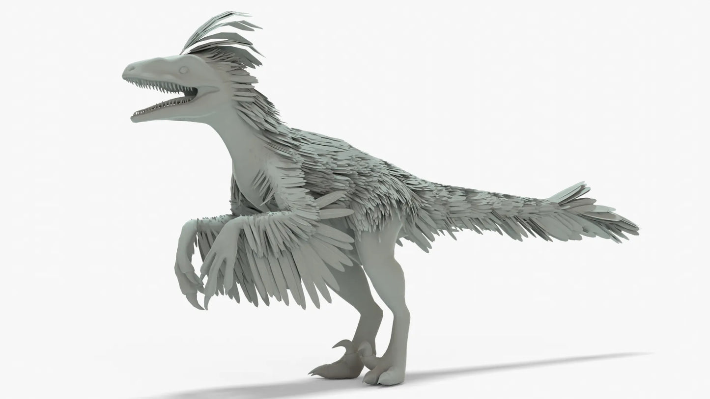 Pyroraptor 3D Model Rigged Basemesh