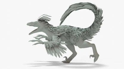 Pyroraptor 3D Model Rigged Basemesh