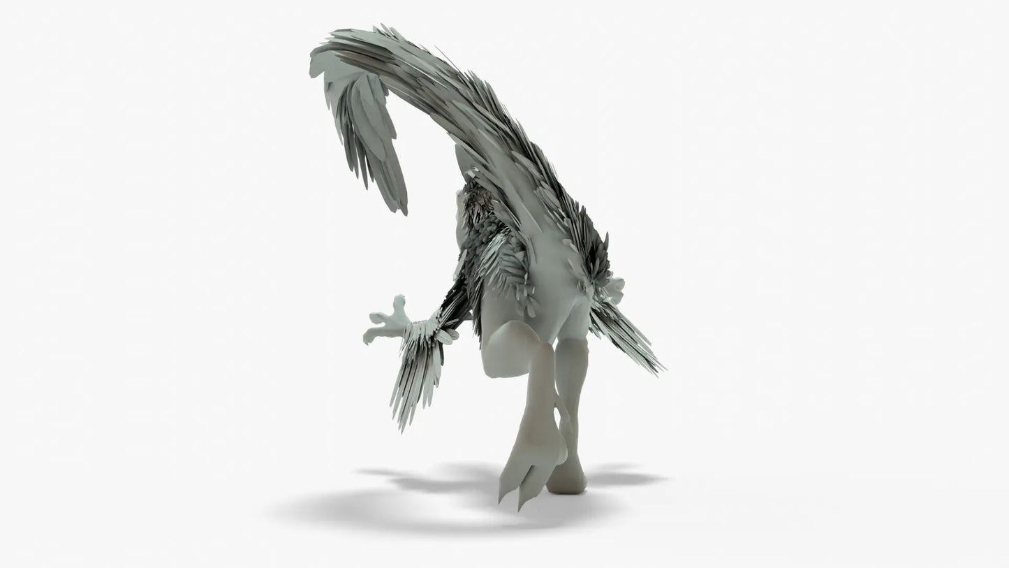 Pyroraptor 3D Model Rigged Basemesh