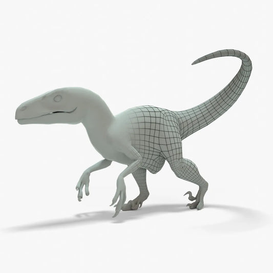 Utahraptor Rigged Basemesh 3D Model