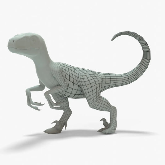 Velociraptor Rigged Basemesh 3D Model