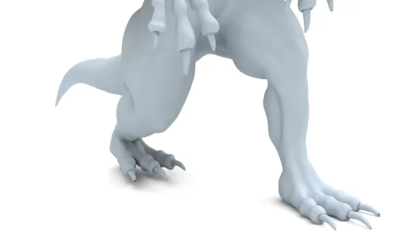 2 Head Dinosaur 3D Model Rigged 3D Model Creature Guard 10