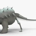 Ankylosaurus Rigged Basemesh Skeleton(2)