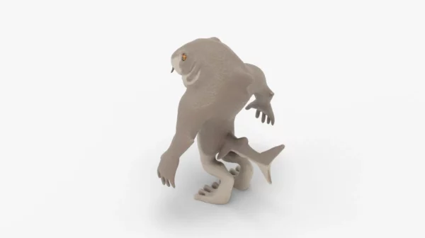 Cartoon Shark 3D Model Low Poly 3D Model Creature Guard 6