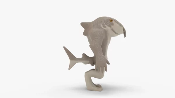 Cartoon Shark 3D Model Low Poly 3D Model Creature Guard 9