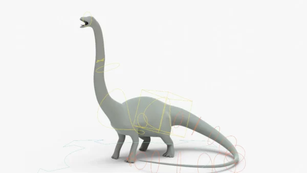 Diplodocus 3D Model Rigged Basemesh 3D Model Creature Guard 20