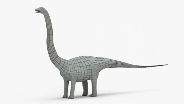 Diplodocus 3D Model Rigged Basemesh 3D Model Creature Guard 13