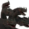 Realistic 5 Head Dragon 3D Model Rigged 3D Model Creature Guard 22