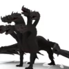 Realistic 5 Head Dragon 3D Model Rigged 3D Model Creature Guard 28