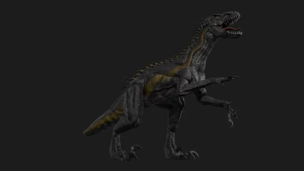 Realistic Indoraptor Rigged 3D Model Low Poly 3D Model Creature Guard 6