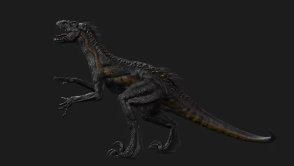 Realistic Indoraptor Rigged 3D Model Low Poly 3D Model Creature Guard 9
