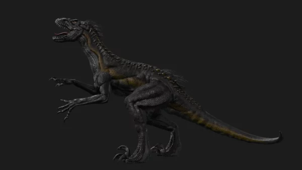 Realistic Indoraptor Rigged 3D Model Low Poly 3D Model Creature Guard 10