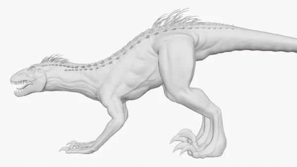 Indoraptor Sculpted 3D Model 3D Model Creature Guard 17