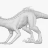 Indoraptor Sculpted 3D Model 3D Model Creature Guard 60
