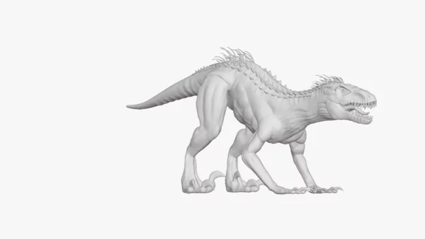 Indoraptor Sculpted 3D Model 3D Model Creature Guard 30