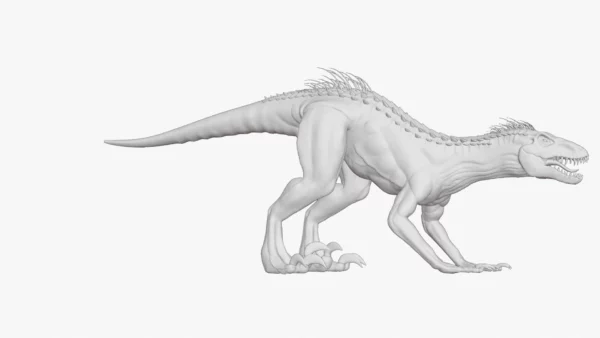 Indoraptor Sculpted 3D Model 3D Model Creature Guard 32