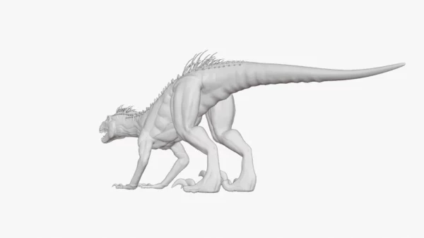 Indoraptor Sculpted 3D Model 3D Model Creature Guard 46
