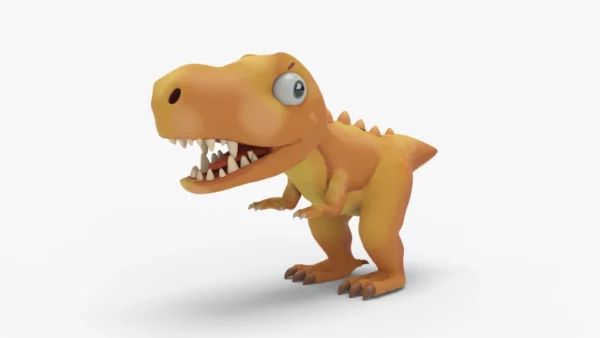 Low Poly Mini Dinosaur Rigged 3D Model 3D Model Creature Guard 2