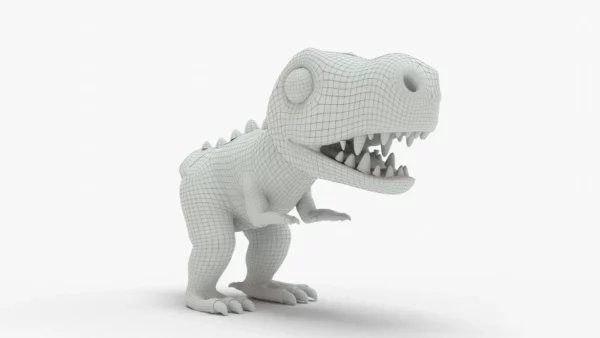 Low Poly Mini Dinosaur Rigged 3D Model 3D Model Creature Guard 14