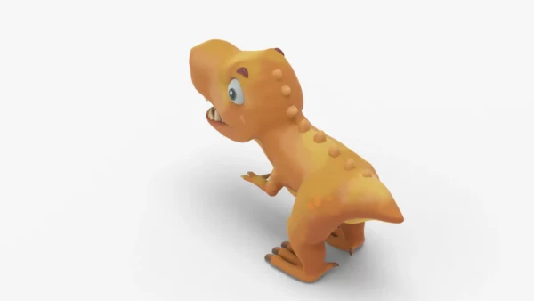 Low Poly Mini Dinosaur Rigged 3D Model 3D Model Creature Guard 4