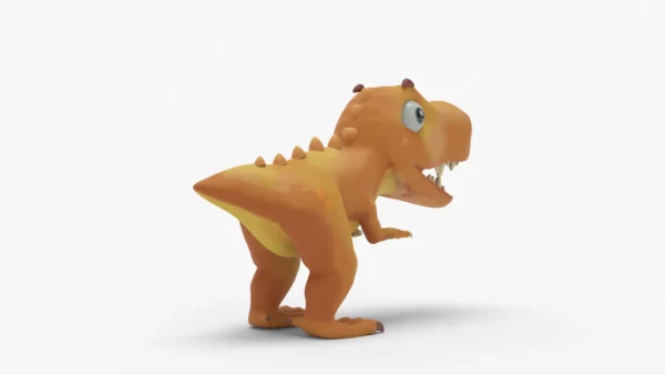 Low Poly Mini Dinosaur Rigged 3D Model 3D Model Creature Guard 5
