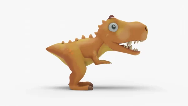 Low Poly Mini Dinosaur Rigged 3D Model 3D Model Creature Guard 6