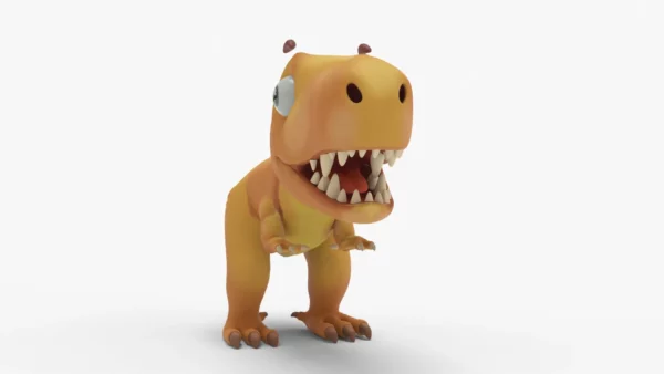 Low Poly Mini Dinosaur Rigged 3D Model 3D Model Creature Guard 7