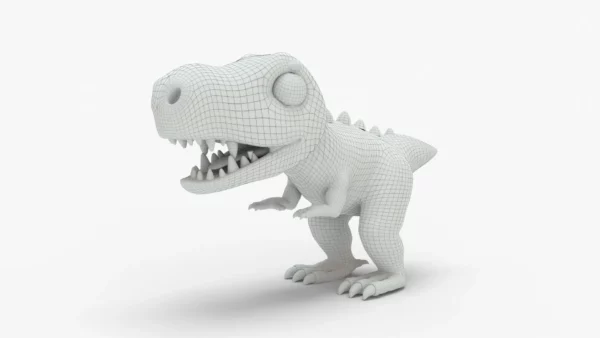 Low Poly Mini Dinosaur Rigged 3D Model 3D Model Creature Guard 13