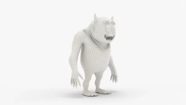 Low Poly Monster 3D Model Rigged 3D Model Creature Guard 7