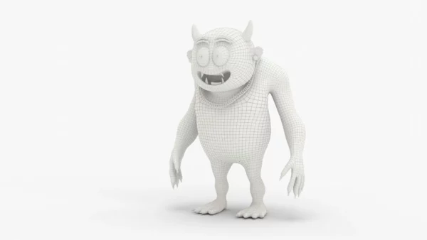 Low Poly Monster 3D Model Rigged 3D Model Creature Guard 8