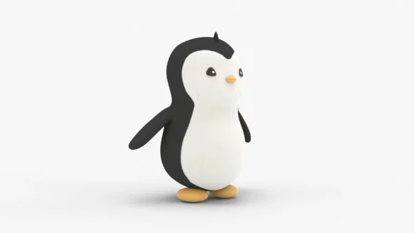Low Poly Penguin 3D Model 3D Model Creature Guard 12