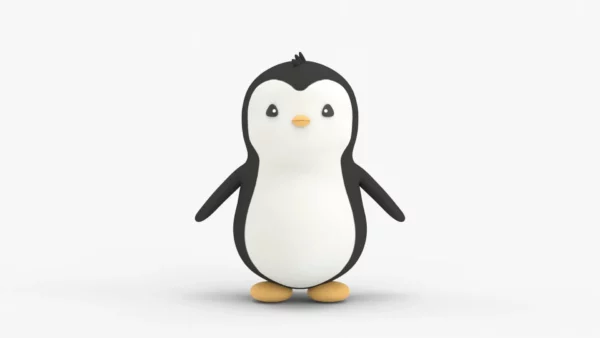 Low Poly Penguin 3D Model 3D Model Creature Guard 14