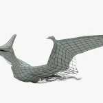 Pteranodon Rigged Basemesh Skeleton(2)