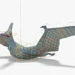 Pteranodon Rigged Basemesh Skeleton(23)