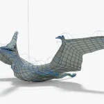 Pteranodon Rigged Basemesh Skeleton(27)