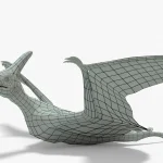 Pteranodon Rigged Basemesh Skeleton(4)