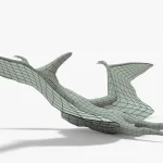 Pteranodon Rigged Basemesh Skeleton(6)