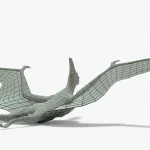 Pteranodon Rigged Basemesh Skeleton(8)