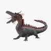 Realistic Dragon Rigged Low Poly 3D Model 3D Model Creature Guard 22
