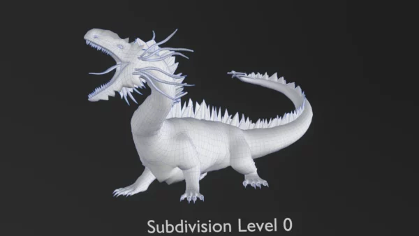 Realistic Dragon Rigged Low Poly 3D Model 3D Model Creature Guard 15