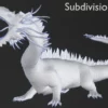 Realistic Dragon Rigged Low Poly 3D Model 3D Model Creature Guard 37