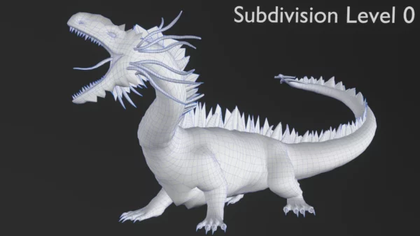 Realistic Dragon Rigged Low Poly 3D Model 3D Model Creature Guard 16