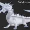 Realistic Dragon Rigged Low Poly 3D Model 3D Model Creature Guard 38