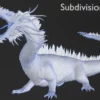 Realistic Dragon Rigged Low Poly 3D Model 3D Model Creature Guard 35