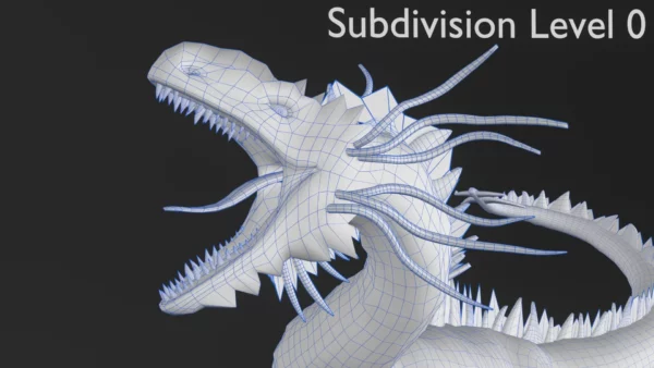 Realistic Dragon Rigged Low Poly 3D Model 3D Model Creature Guard 8