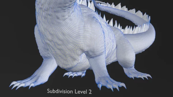 Realistic Dragon Rigged Low Poly 3D Model 3D Model Creature Guard 21