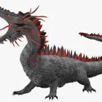 Realistic Dragon Rigged Low Poly 3D Model1