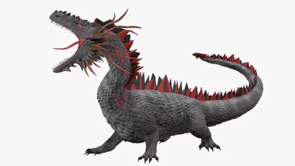 Realistic Dragon Rigged Low Poly 3D Model 3D Model Creature Guard 3
